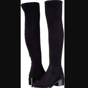 Steve Madden Georgette Over The Knee Boot Suede Black 7.5M